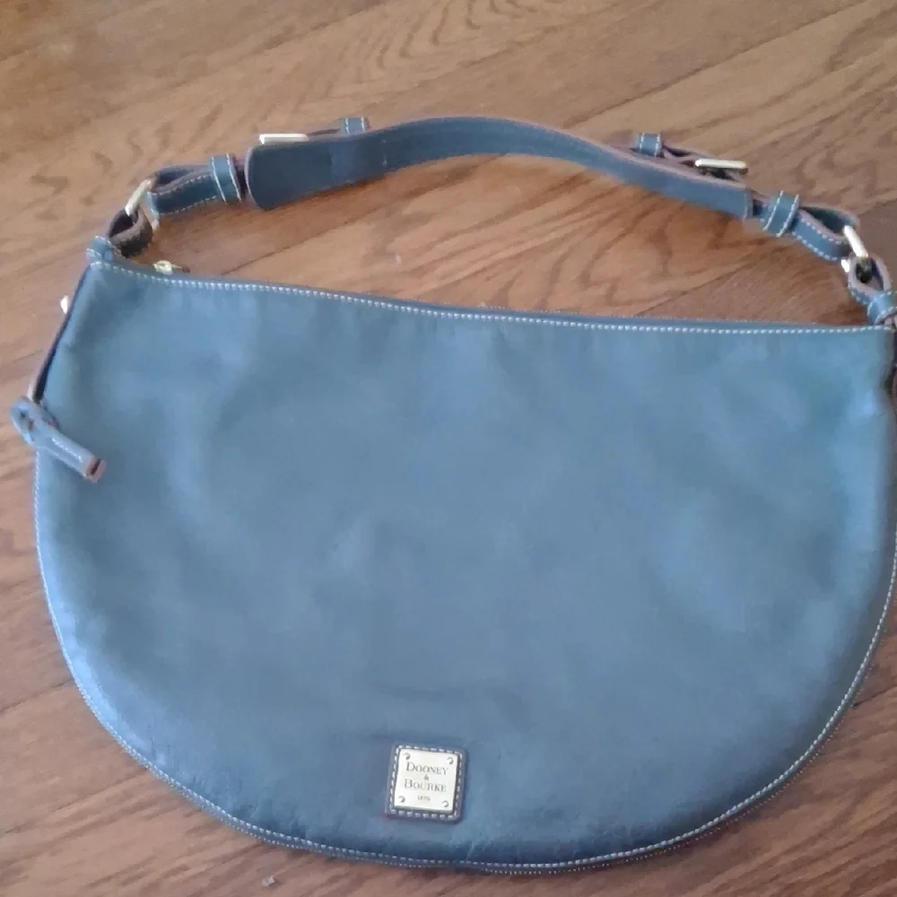 Dooney & Bourke Olive Leather Crescent Shoulder Bag - Picture 8 of 8